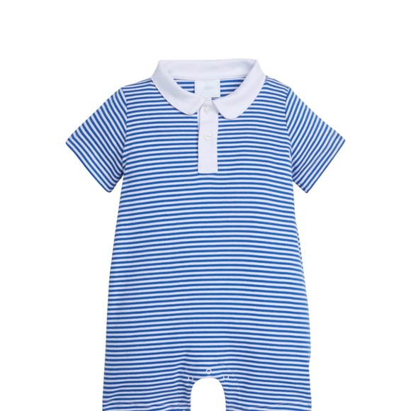 Little English Other - 24 months - “Peter Pan Polo Romper -  Stripe
